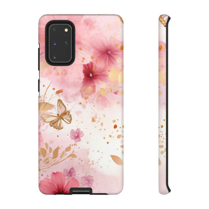 Blush Pink Floral Butterfly - Samsung Galaxy Case