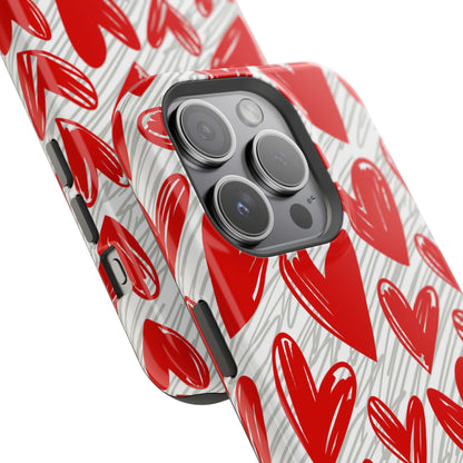 MagSafe Case: Whimsical Heart Doodle