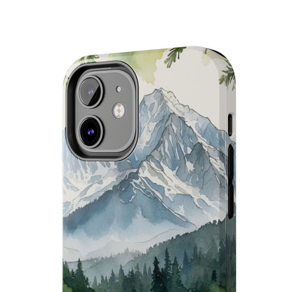 Watercolor Alpine Mountainscape - iPhone Case