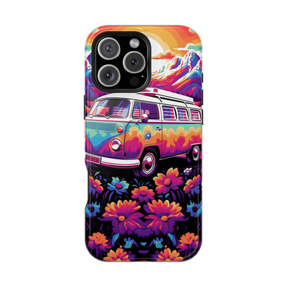 Groovy Floral Sunset Van – MagSafe iPhone Series Case