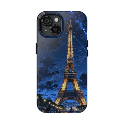 iPhone Case - Eiffel Tower Under Starlit Sky Design