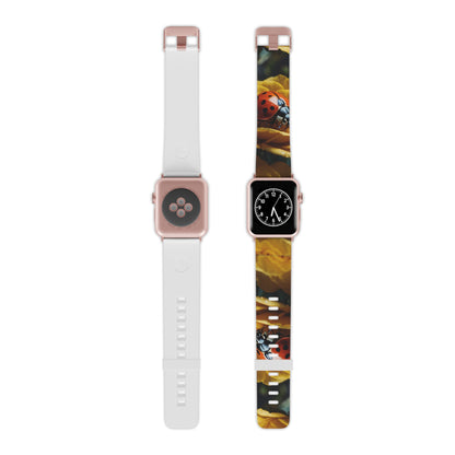 Ladybug on Yellow Petals Apple Watch Band