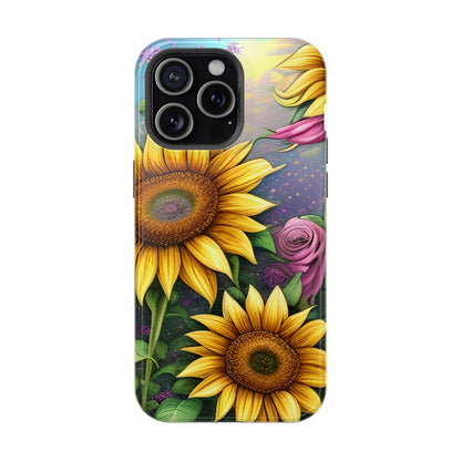 Whimsical Sunflower & Rose Garden - MagSafe iPhone Series Case