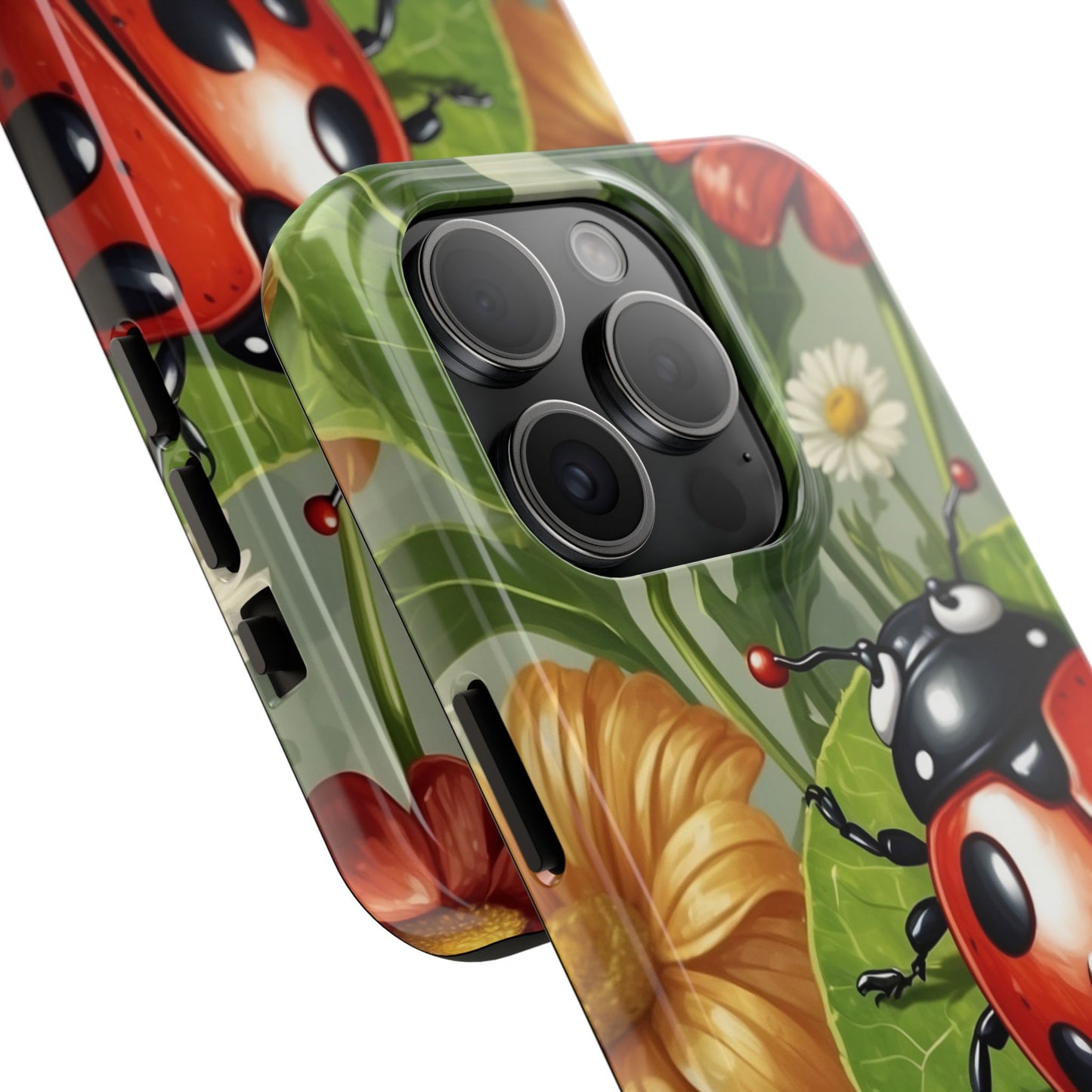 Ladybug Garden iPhone Case – Blooming Floral Art