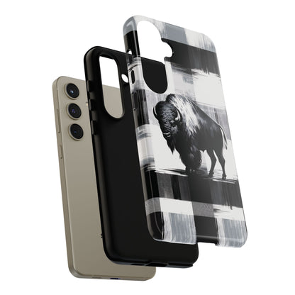 Black White Buffalo Plaid Phone Case!