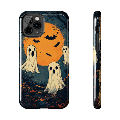 Haunted Ghosts & Full Moon iPhone Case – Spooky Halloween Design