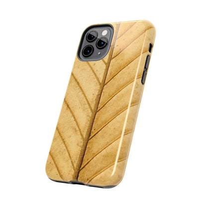 Golden Leaf Texture iPhone Case – Minimal Nature Design