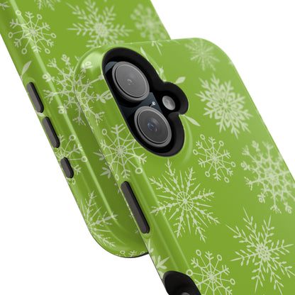 Green Snowflake Pattern – MagSafe iPhone Series Case