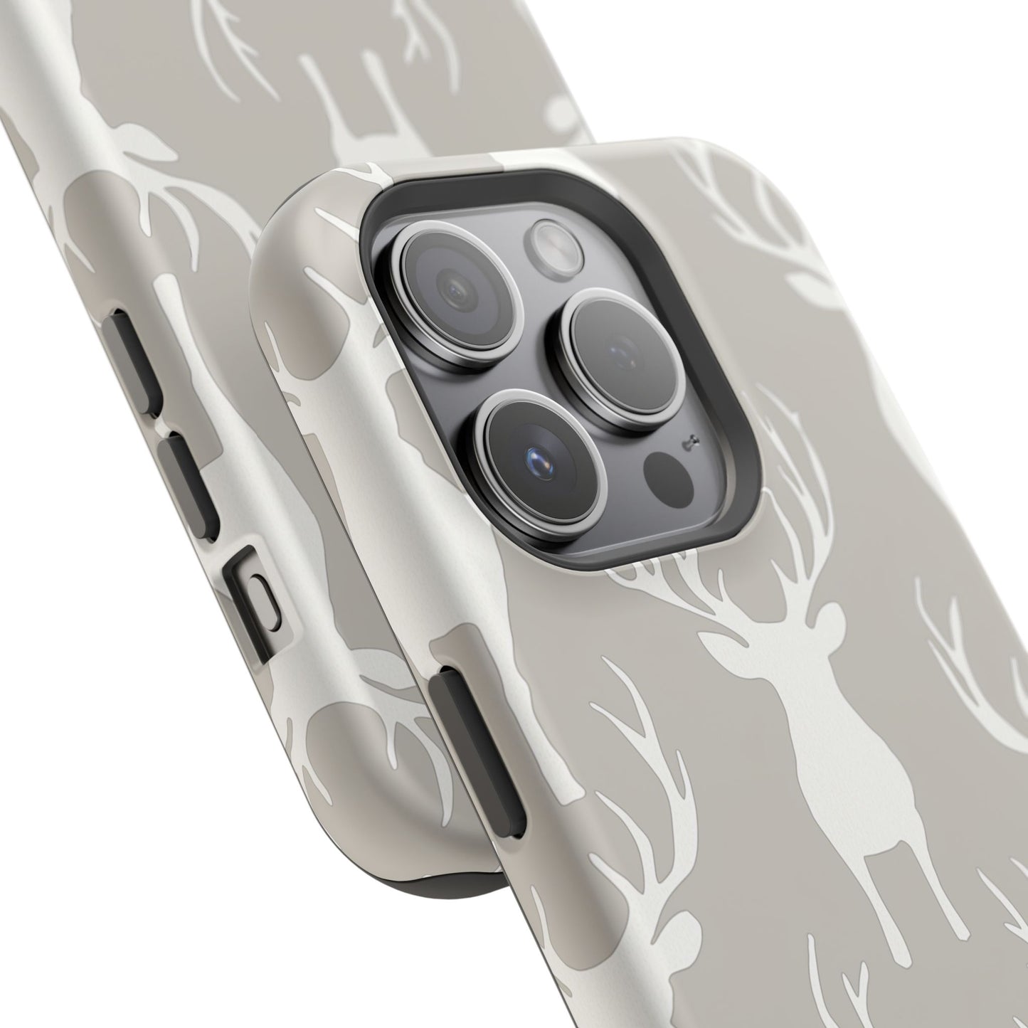 Minimalist Deer Silhouette MagSafe Pattern – iPhone Series Case