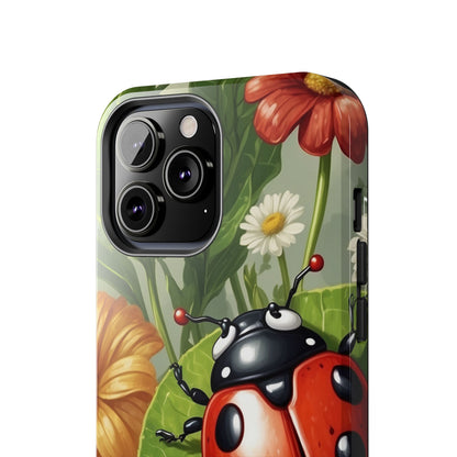 Ladybug Garden iPhone Case – Blooming Floral Art