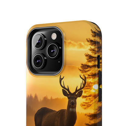 Sunset Majesty: Regal Stag – iPhone Case