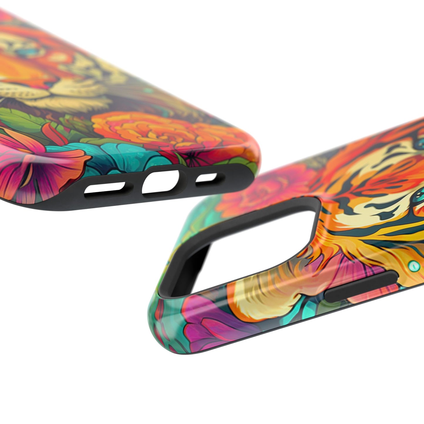 Fierce Rainbow Tiger Art - MagSafe iPhone Case