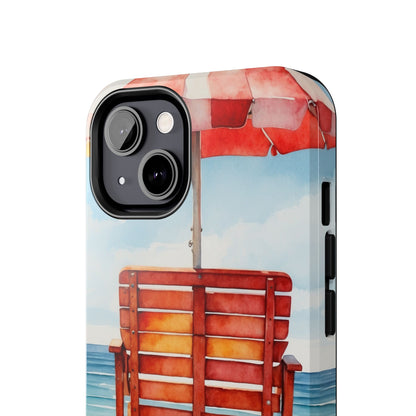 Beachfront Sunset Lounge iPhone Case – Rearview Edition