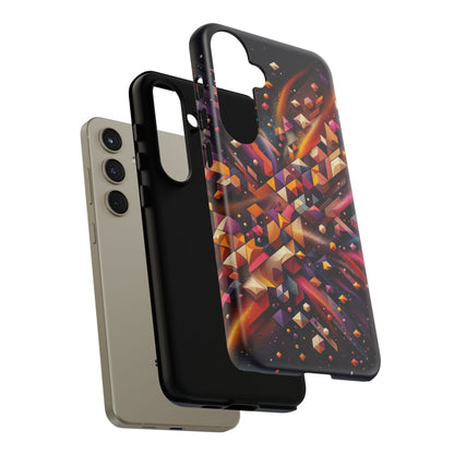 Vibrant Geometric Case | Futuristic Cosmic Art