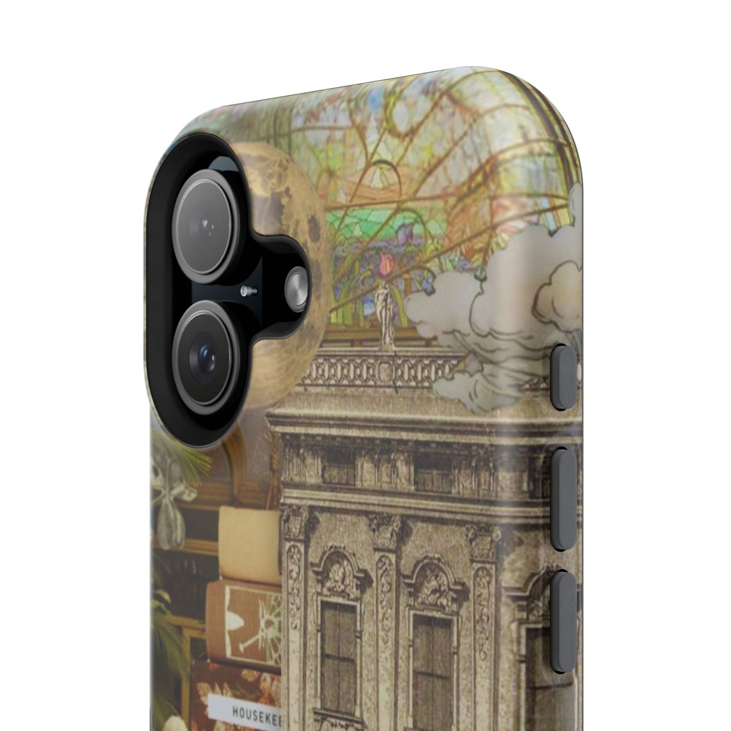 Whimsical Road Trip Collage MagSafe iPhone Case – Dual-Layer Protection with Vintage Art and Adventure Design