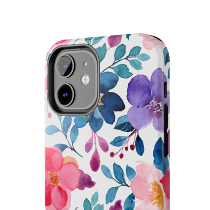 Mystic Bloom – iPhone Case with Elegant Watercolor Floral Design