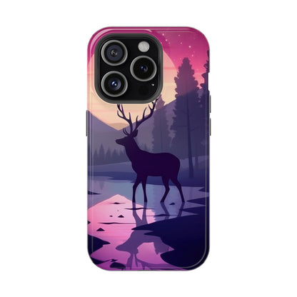 Twilight Elegance: Stag Reflection – MagSafe iPhone Case