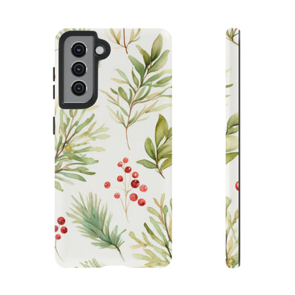 Winter Greenery & Berry Watercolor – Samsung Galaxy Series Case