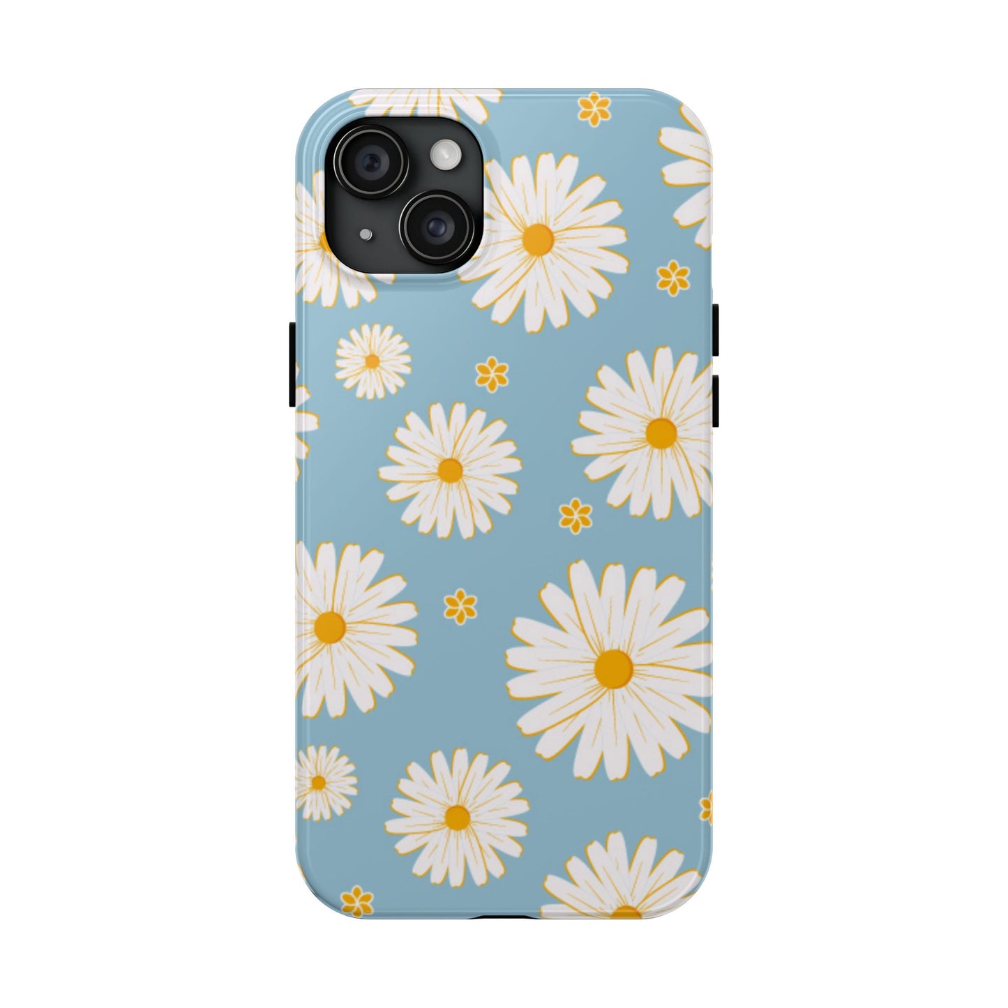 Bright Daisy iPhone Case – Light Blue Background, Shockproof and Slim Design - BOGO Cases