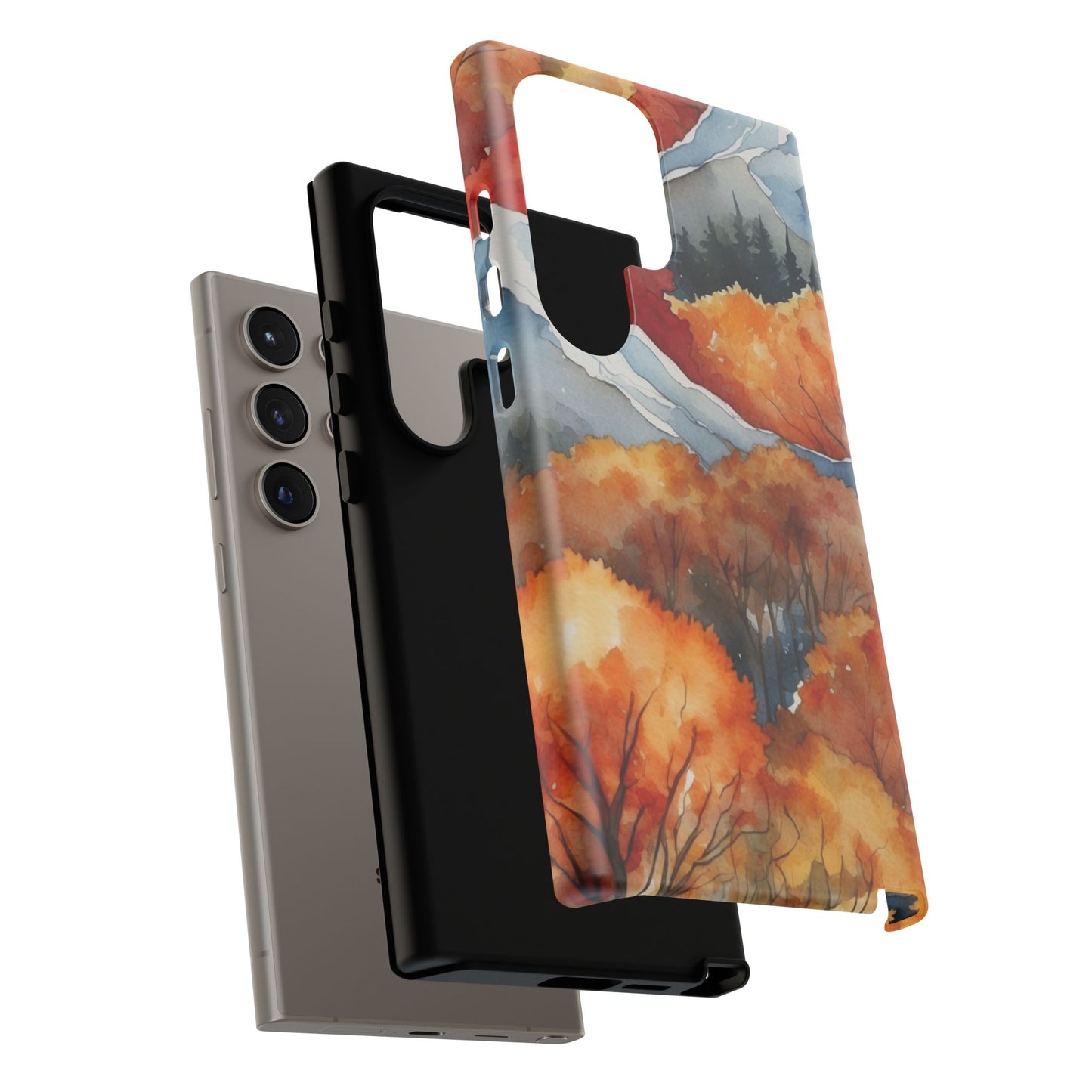 Autumn Mountain Forest Watercolor - Samsung Galaxy Case