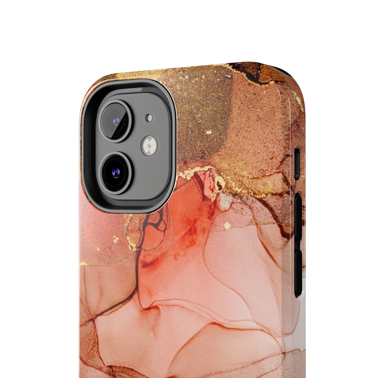 Ruby Red Marble Samsung Galaxy Case - Elegant Red Marble with Gold Accents