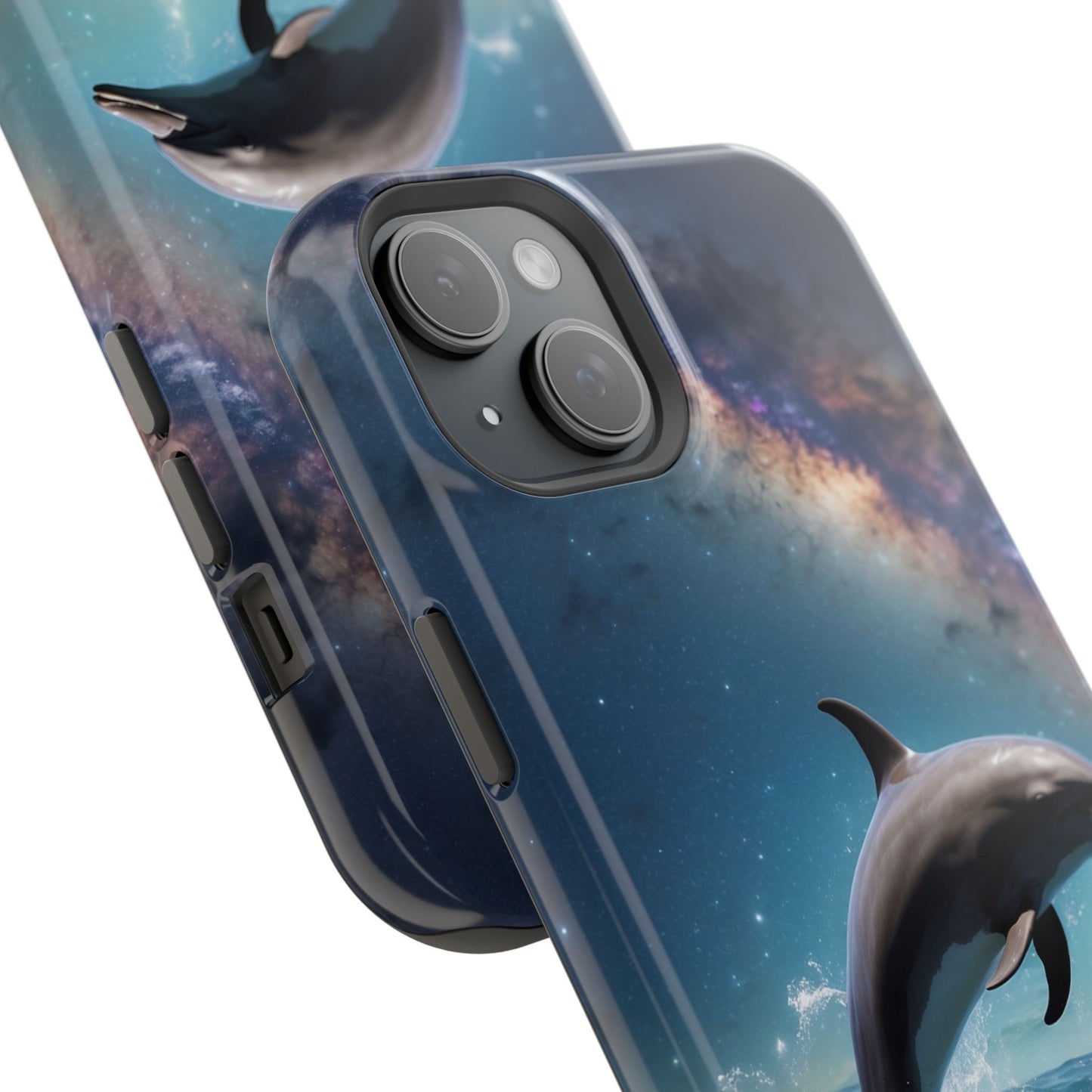 Dolphin Galaxy Splash - MagSafe-Compatible Case