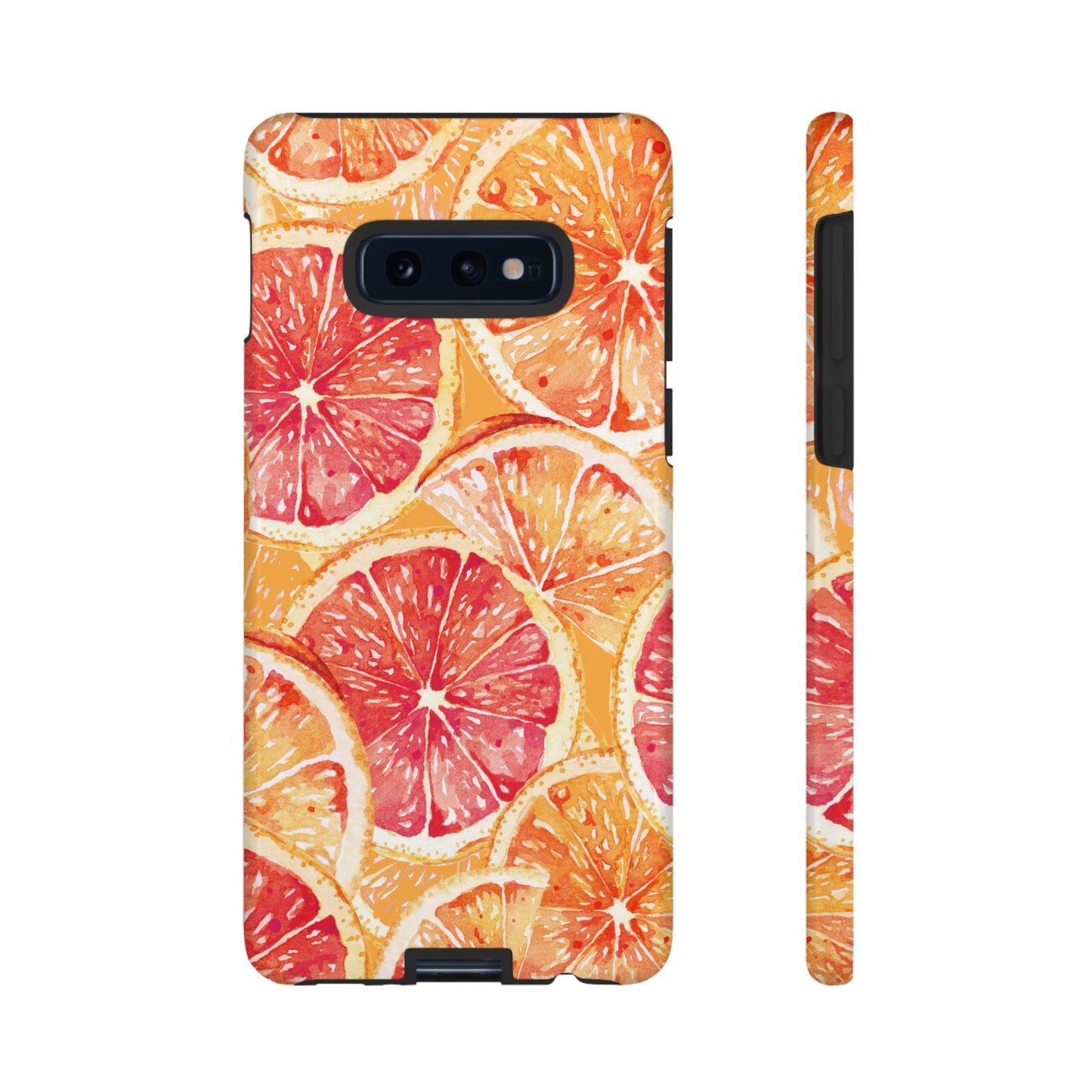 Watercolor Citrus Splash Tough Samsung Galaxy Case – Vibrant Fruit Print, Shock - Resistant Design - BOGO Cases