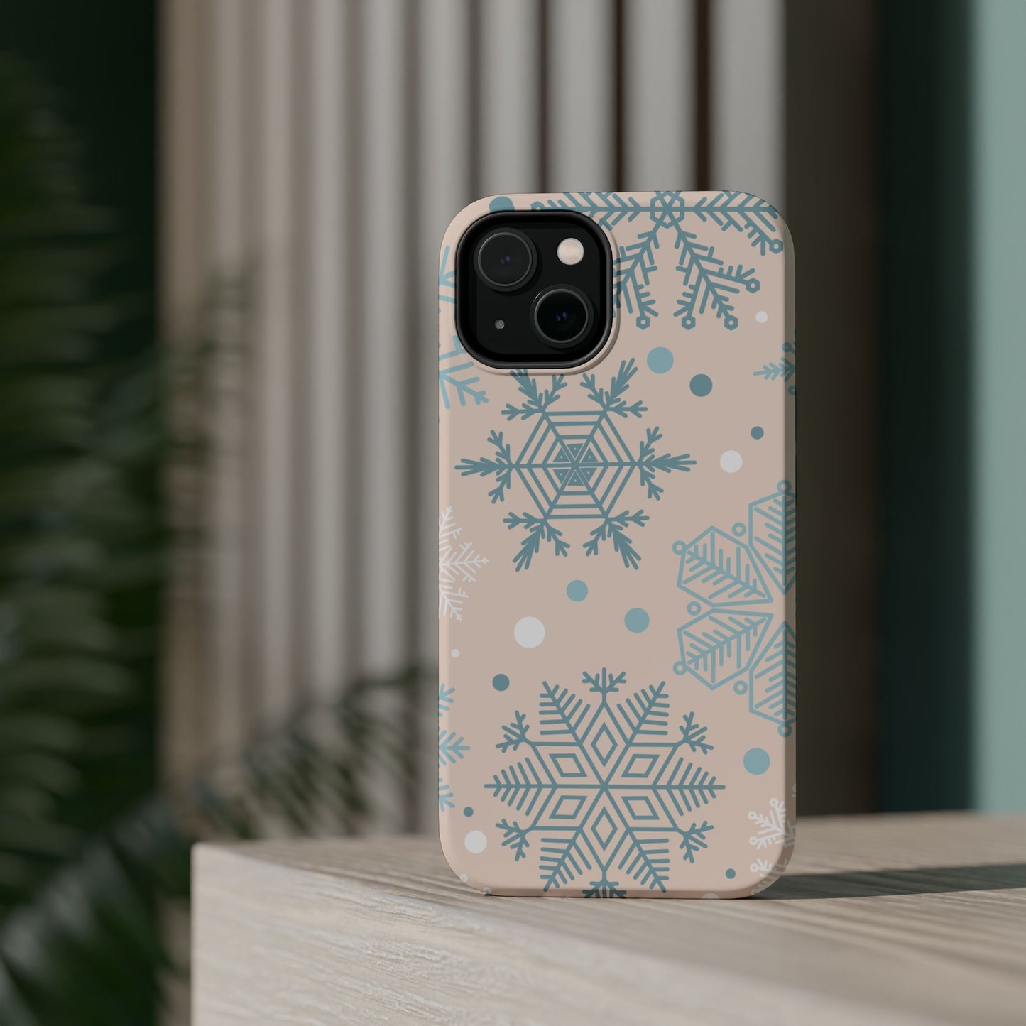 Winter Snowflakes MagSafe iPhone Case – Shockproof, Smooth Matte Finish, Dual-Layer Protection