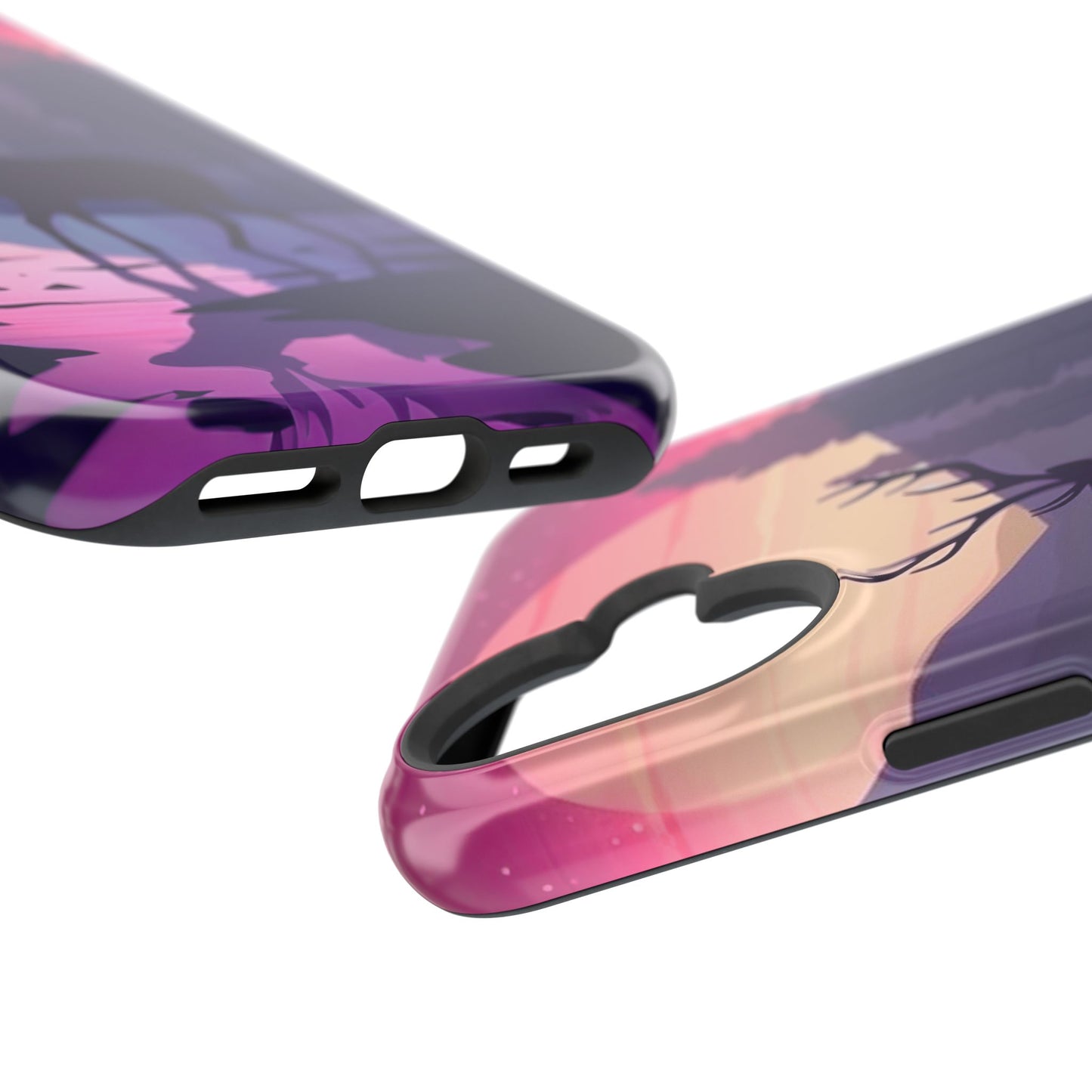 Twilight Elegance: Stag Reflection – MagSafe iPhone Case