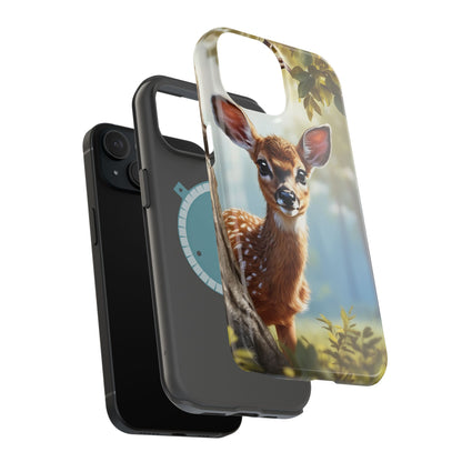 Whimsical Fawn in a Sunlit Forest MagSafe iPhone Case