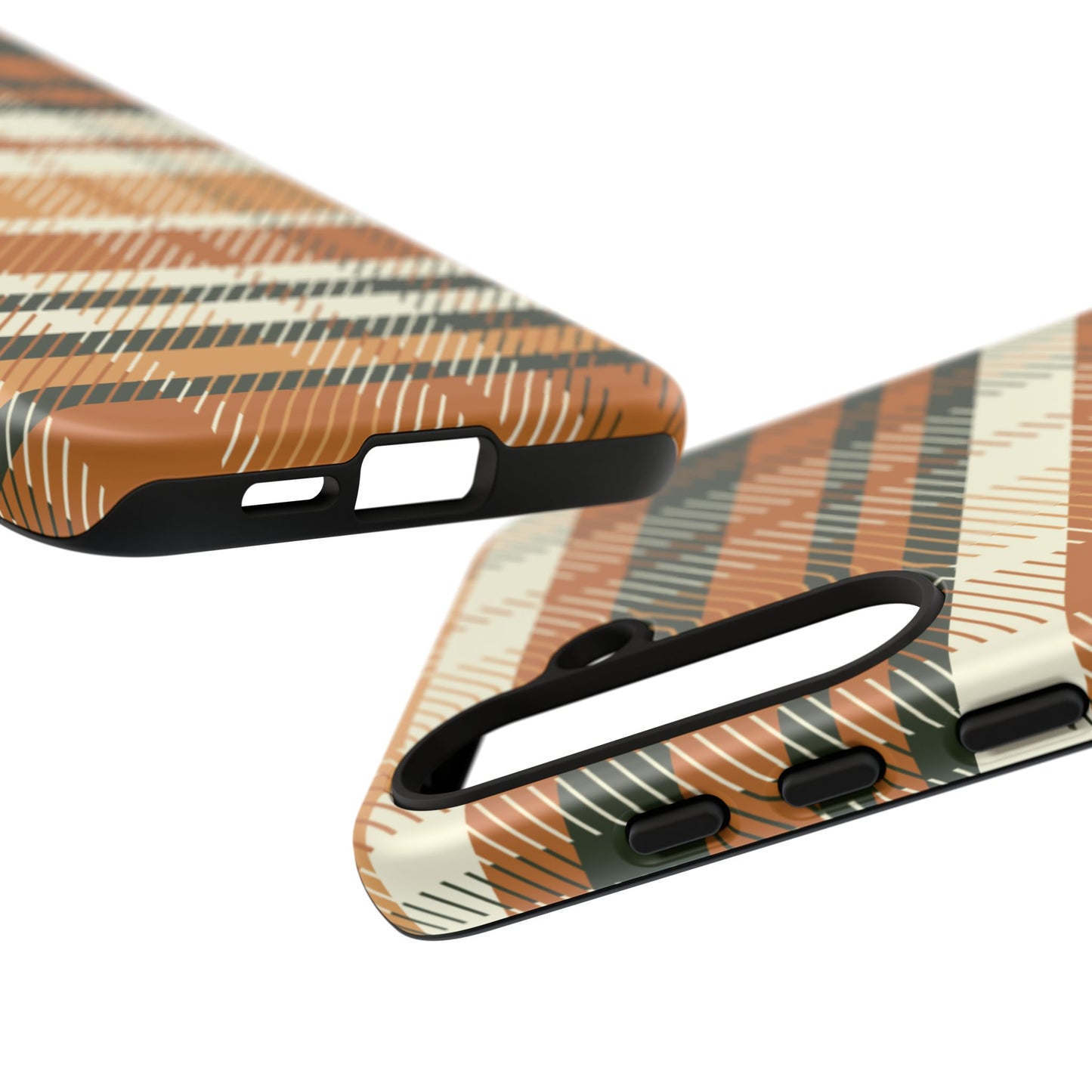 Samsung Galaxy Case - Pumpkin Spice Plaid Design