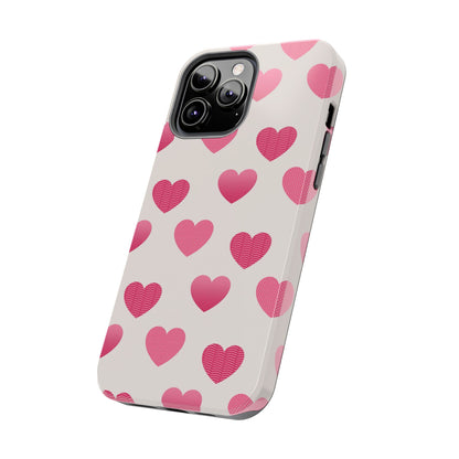 Textured Hearts iPhone Case