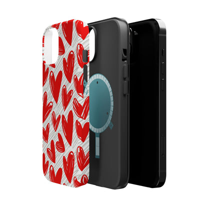 MagSafe Case: Whimsical Heart Doodle