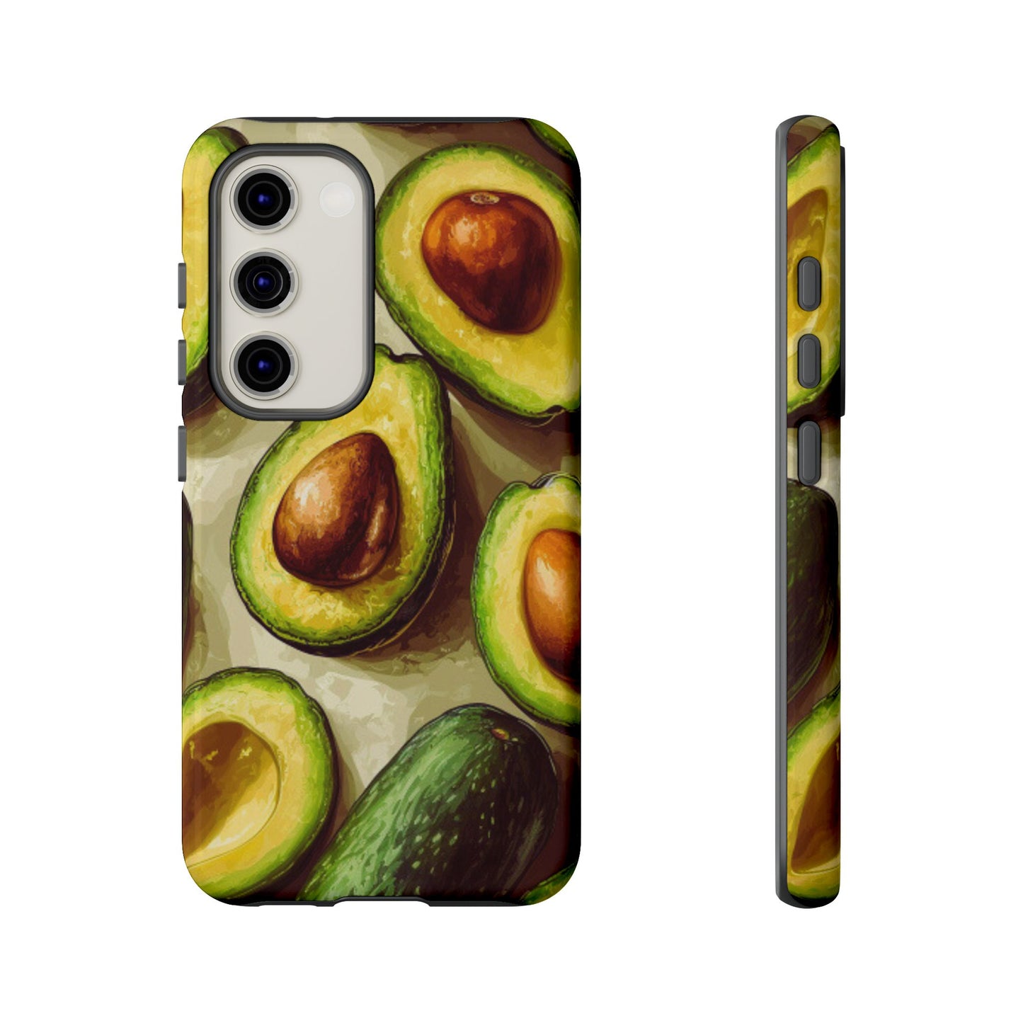 Realistic Avocado Samsung Galaxy  Case – Detailed Green Fruit Design, Shockproof Protection