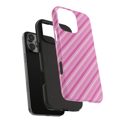 iPhone Case - Pretty in Pink Stripes Design