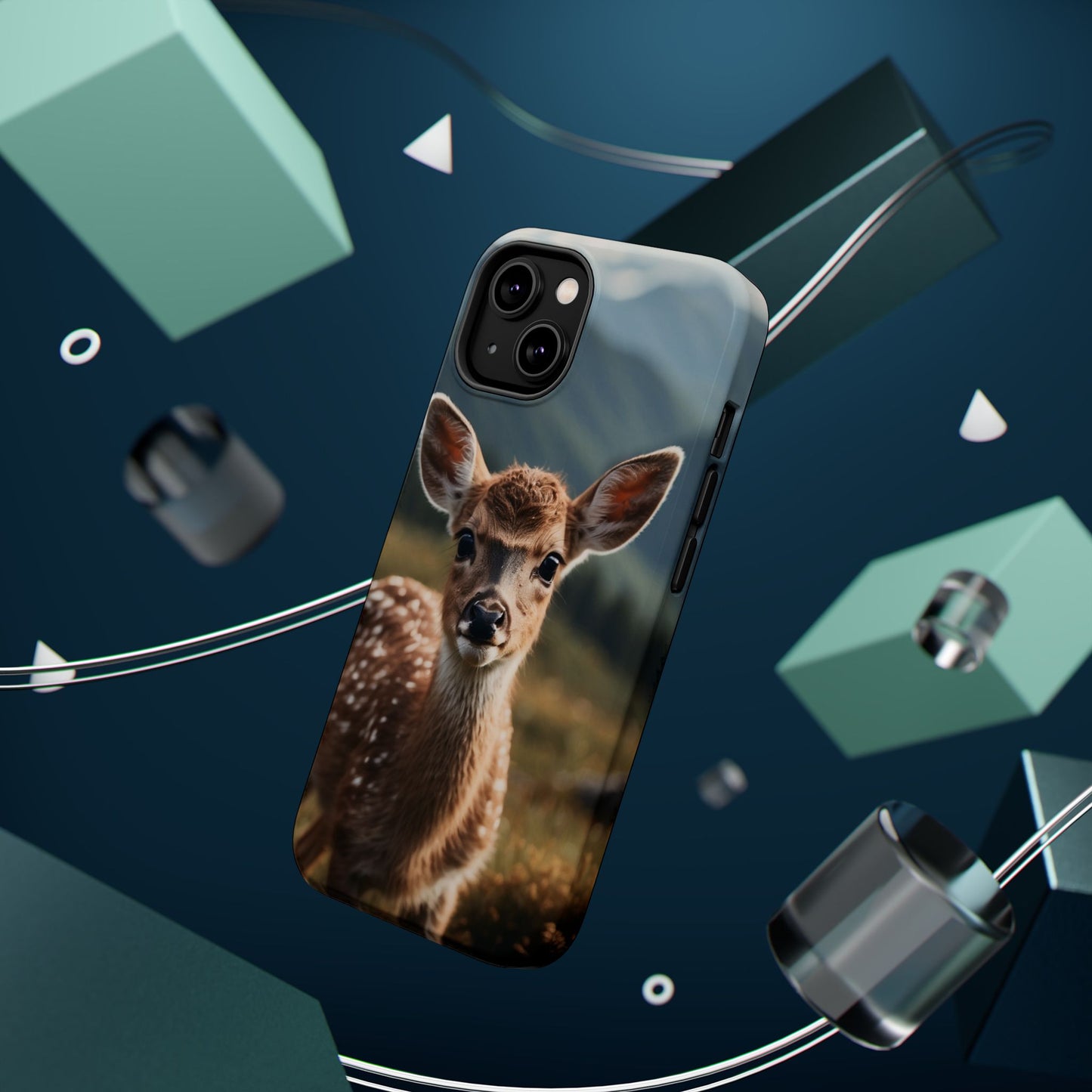 Gentle Fawn in Mountain Meadows MagSafe iPhone Case