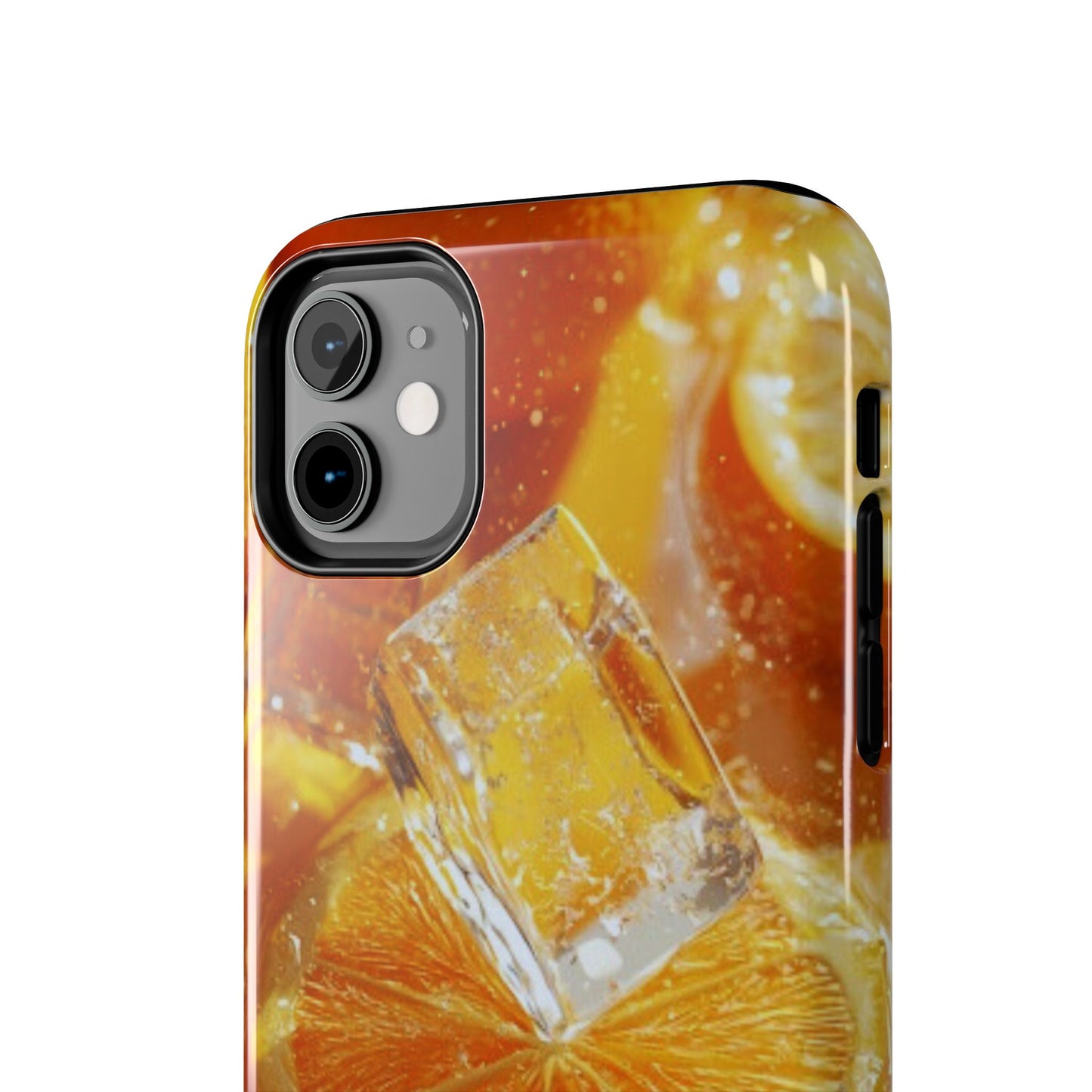 Citrus Orange Splash iPhone Case – Dual-Layer Tough Protection, Vibrant Summer Design