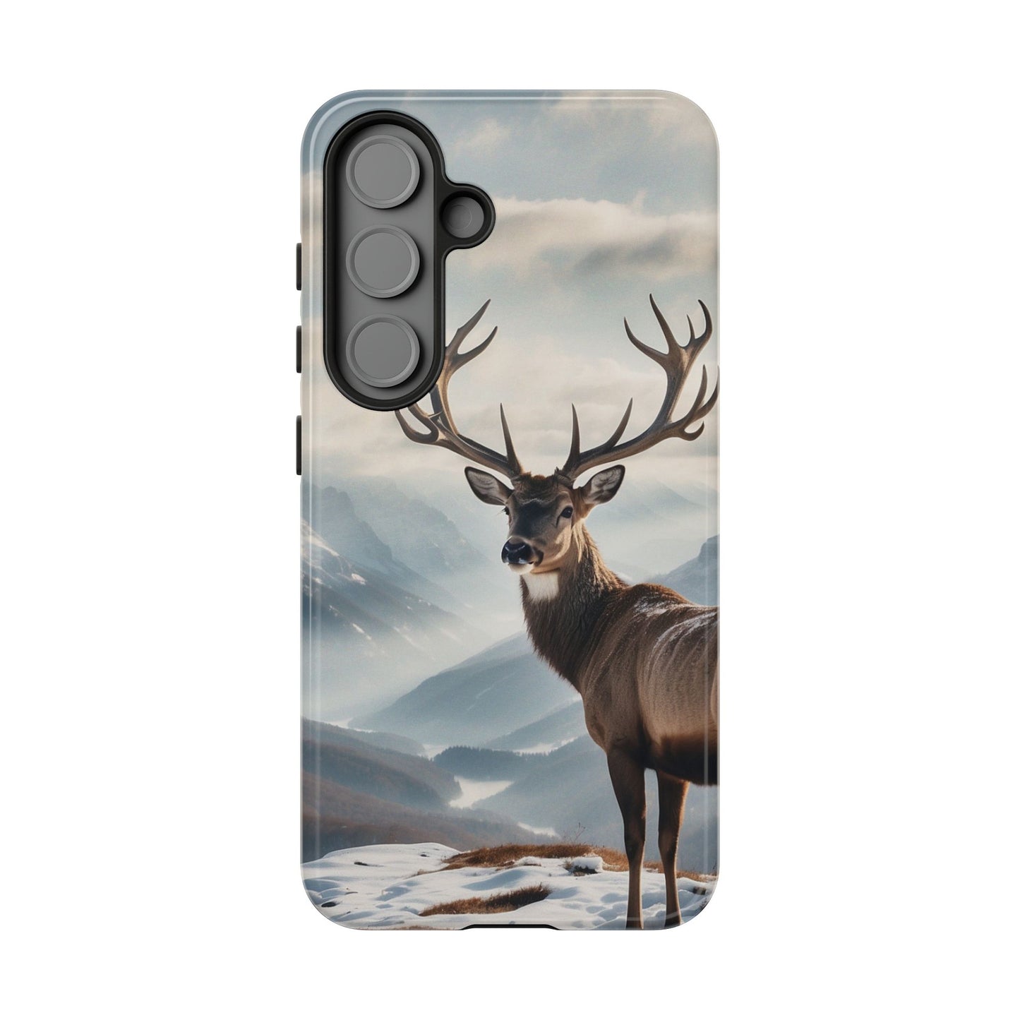 Alpine Majesty: Stag in Snow – Samsung Galaxy Case