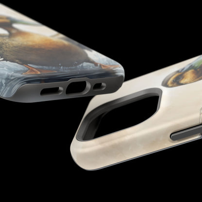 Graceful Duck in Watercolor Scene - MagSafe iPhone Case