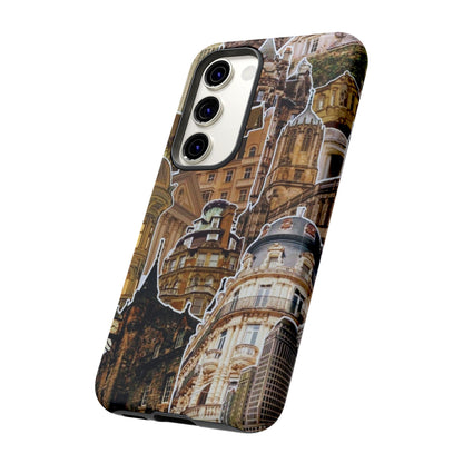 Vintage Architectural Collage Samsung Galaxy Case – Tough Dual-Layer Protection with Matte Finish