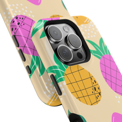 Tropical Pop MagSafe iPhone Case – Fun Pineapple & Lemon Design with Vibrant Summery Colors