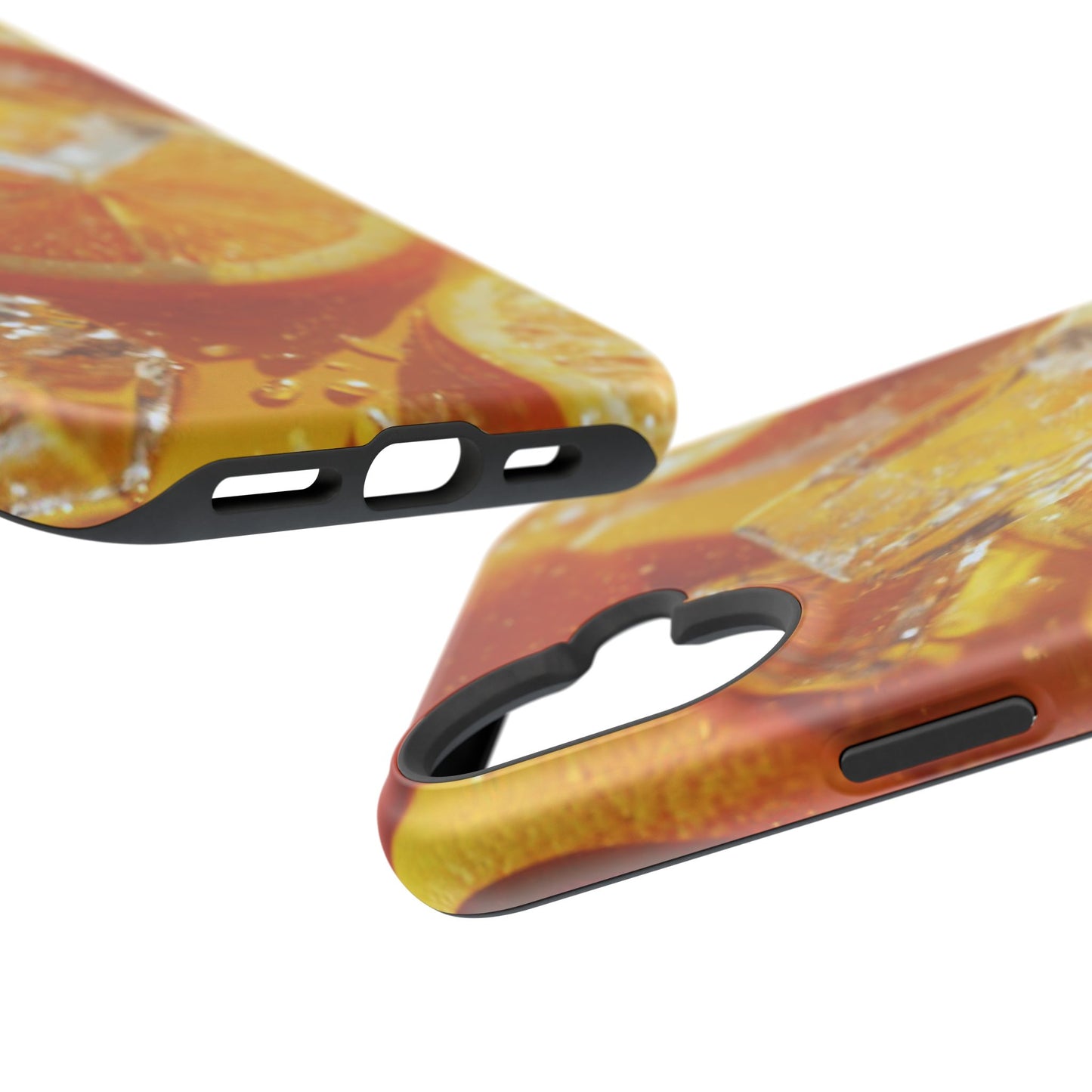 Citrus Orange Splash MagSafe iPhone Case – Dual-Layer Tough Protection, Vibrant Summer Design