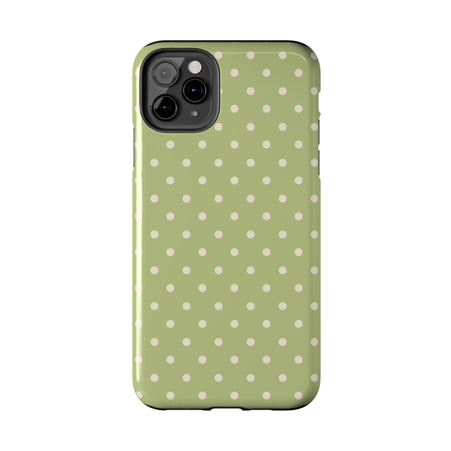 Sage Green Polka Dots – iPhone Case