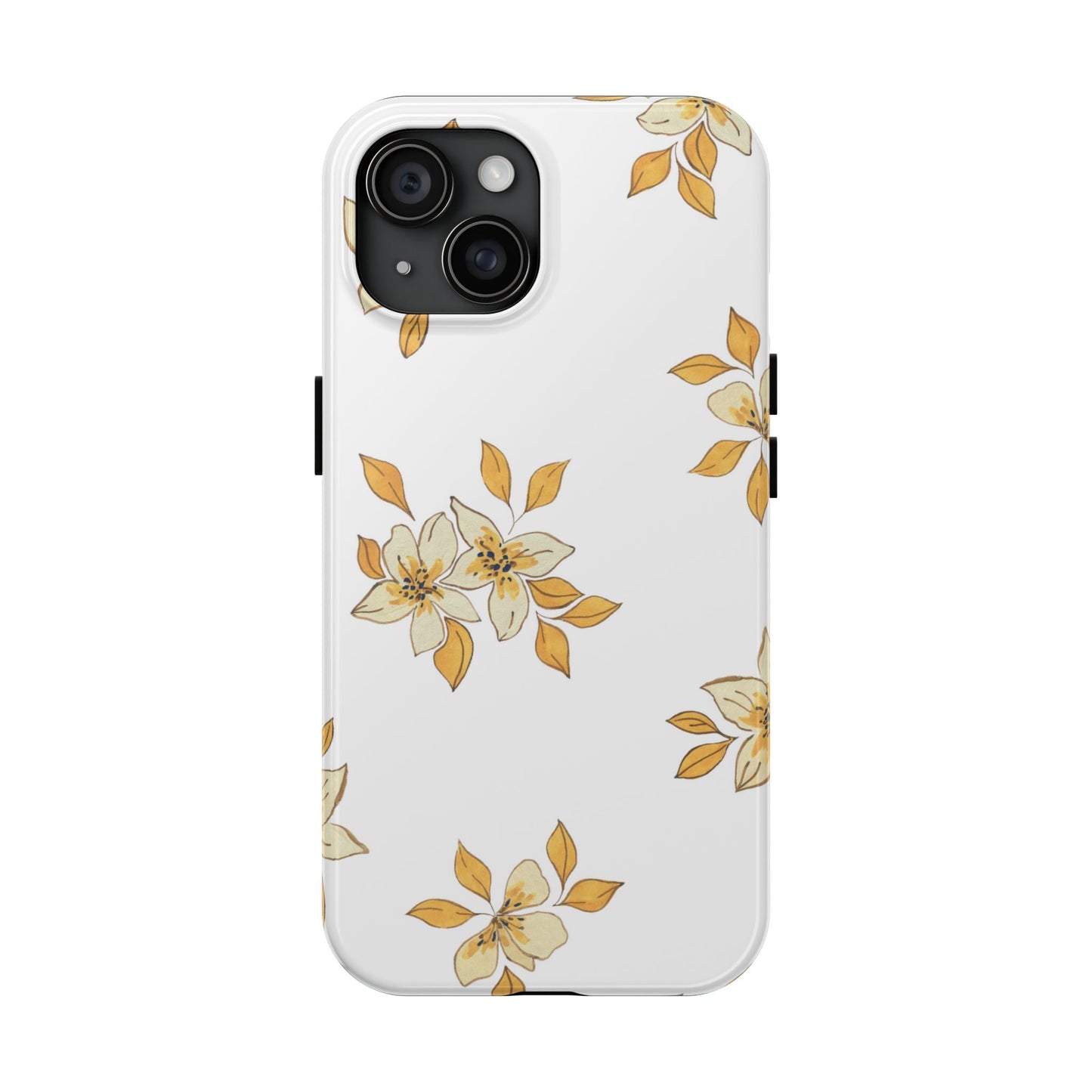 Delicate Yellow Blossom iPhone Case – Minimalist Floral Design with Matte Finish