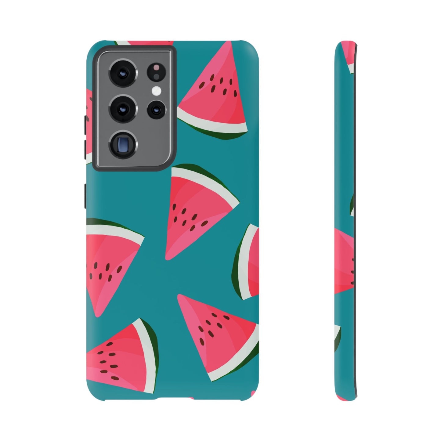 Watermelon Bliss Samsung Galaxy Case – Vibrant Summer Fruit Design on Teal Background