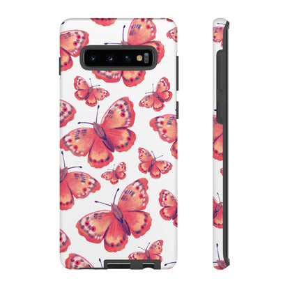 Coral Butterfly Samsung Galaxy Case – Slim, Protective Design with Bold Watercolor Print