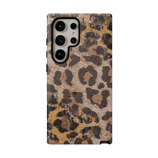 Vintage Distressed Leopard Print - Samsung Galaxy Series Case