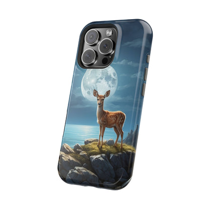 Enchanted Fawn Under the Moonlit Sky MagSafe iPhone Case