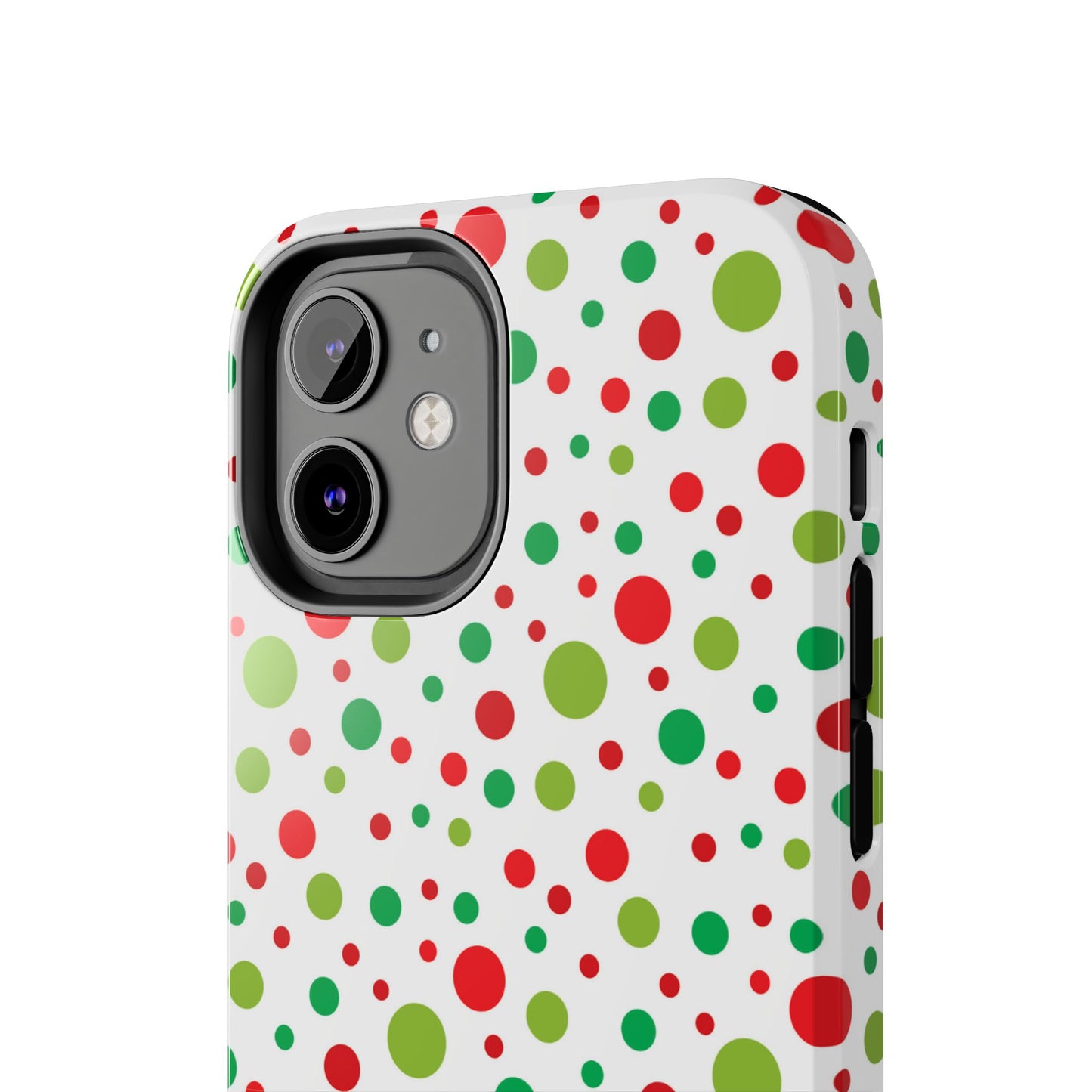 Red & Green Christmas Polka Dots – iPhone Case