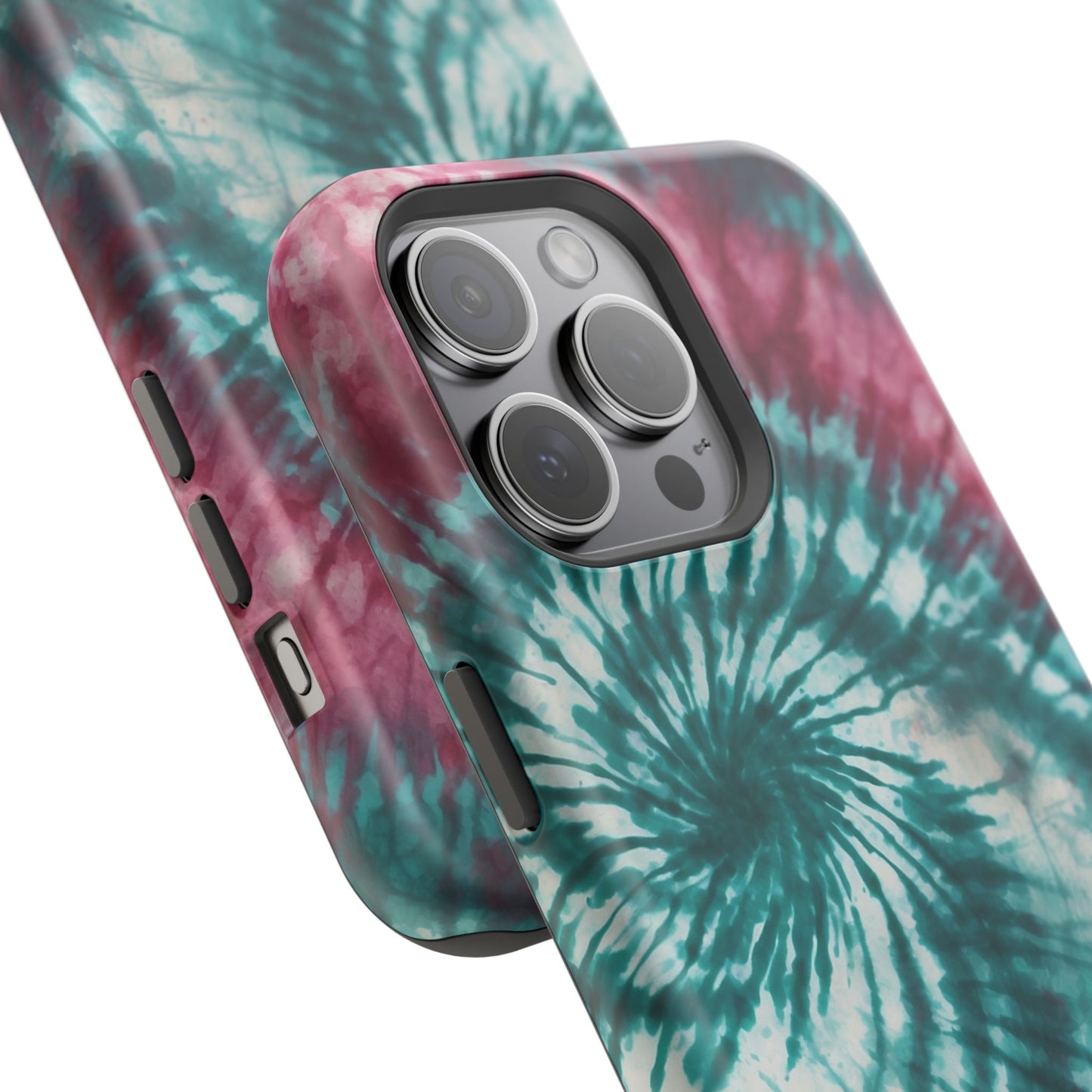 Teal and Pink Tie-Dye MagSafe Case – Stylish and Functional